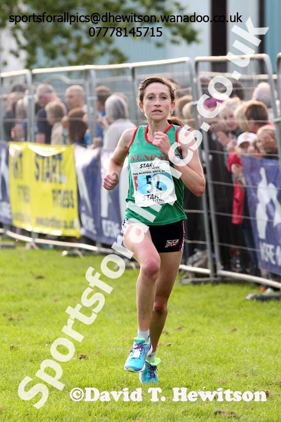 Rebecca Robinson (Kendal) finishing the 2014 Blaydon Races. Photo: David T. Hewitson/Sports for All Pics